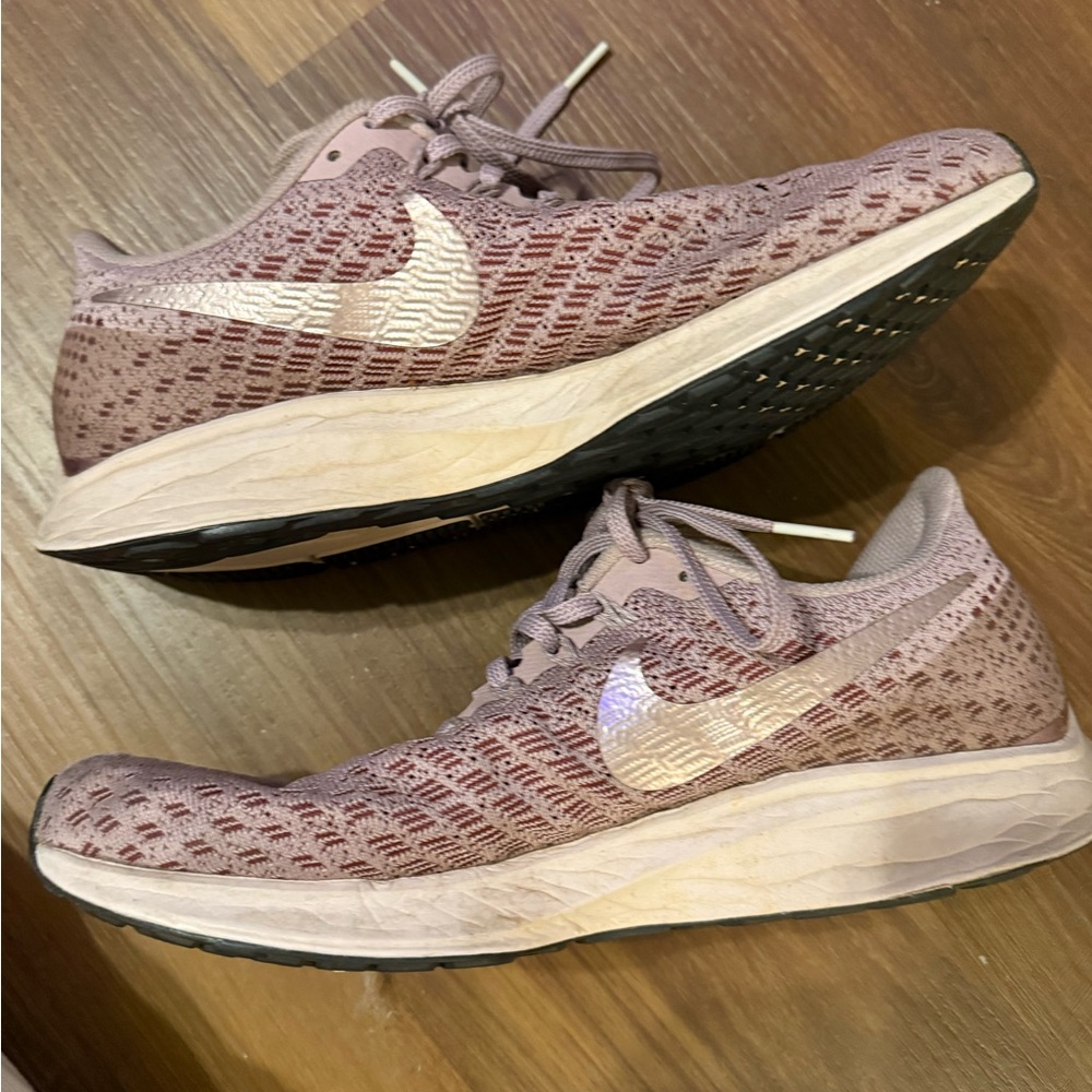 Nike Pink and Gray Running Shoes